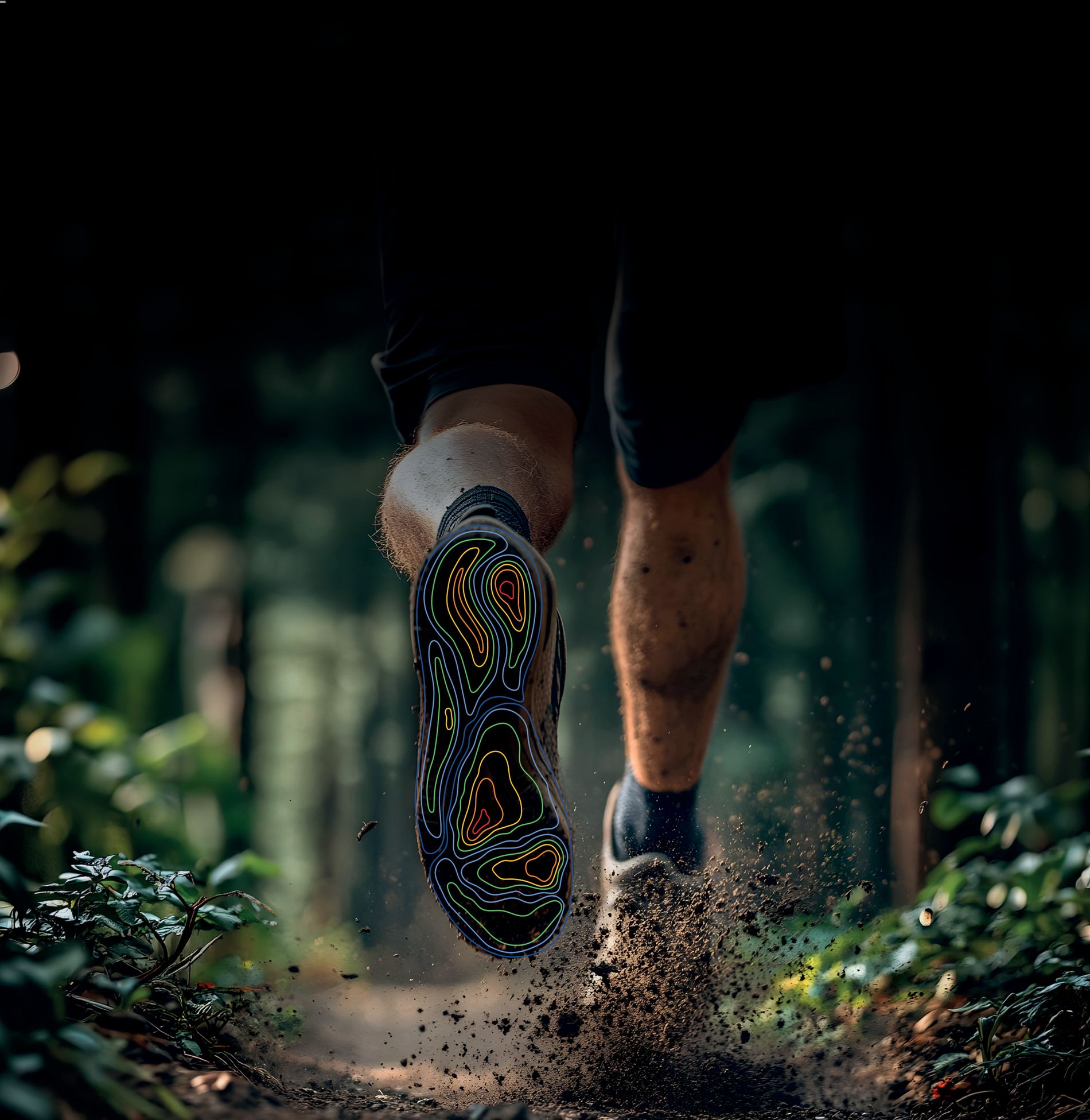 Coureur sur un sentier en sous-bois